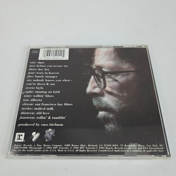 Eric Clapton: Unplugged (CD, 1992) Classic Rock - MINT Condition - Picture 2 of 4